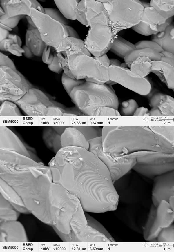 Figura 3 Morfologia microscópica de produtos sinterizados de titanato de bário e estrôncio
