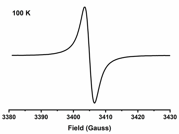 EPR spectra of oxygen vacancies at 100 K