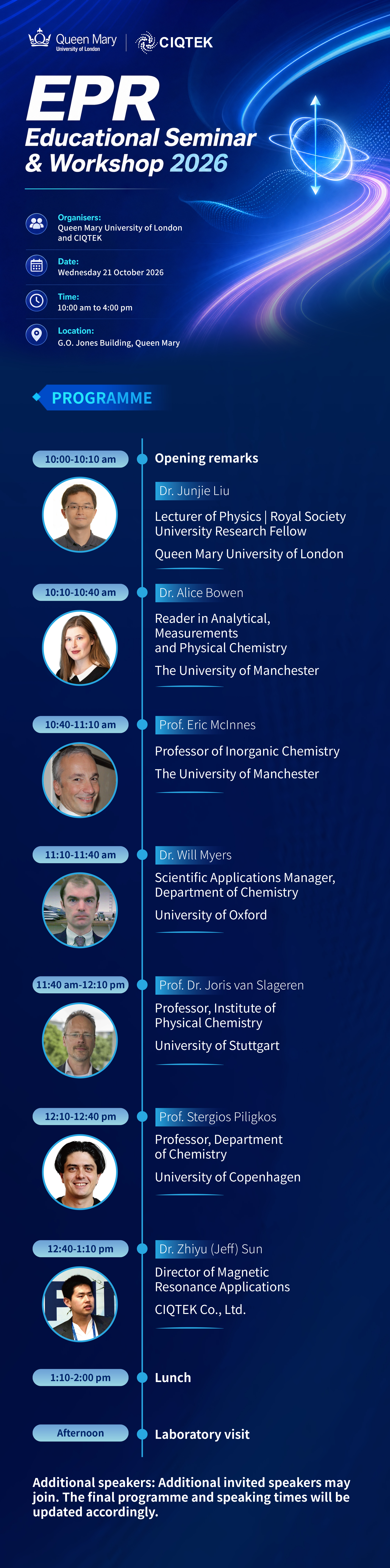 Free EPR Seminar and Workshop at Queen Mary University of London